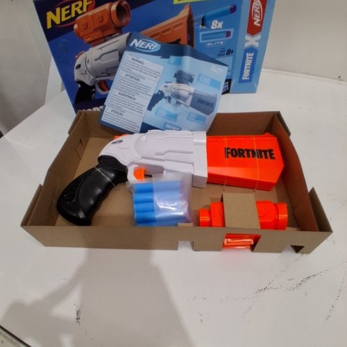 NERF FORTNITE SR DART BLASTER - WHITE ORANGE AND BLACK image 2