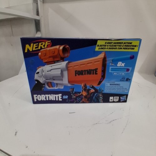 NERF FORTNITE SR DART BLASTER - WHITE ORANGE AND BLACK image 3