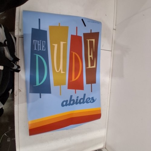 THE BIG LEBOWSKI THE DUDE ABIDES POSTER - 34" X 22" - MUILTI COLOR image 2