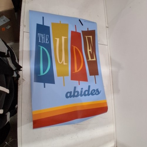 THE BIG LEBOWSKI THE DUDE ABIDES POSTER - 34" X 22" - MUILTI COLOR image 3