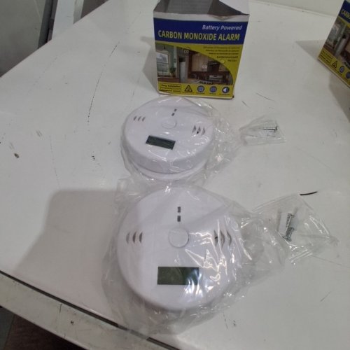2PK LEDRONCO CARBON MONOXIDE DETECTOR - WHITE image 2