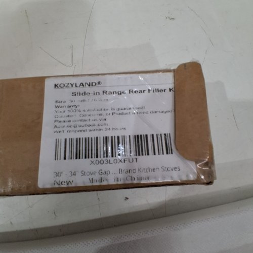 KOZYLAND SLIDE-IN RANGE REAR STOVE GAP FILLER KIT - 30" - 34" - STAINLESS STEEL image 4