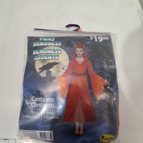 WOMEN'S PARTYHOLIC FIERY DEMONESS COSTUME (DRESS ONLY) - MEDIUM (8-10) - RED image 2