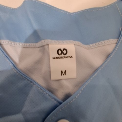 MEN'S BLUE JAYS BASEBALL BUTTON UP SHORT SLEEVE SHIRT - MEDIUM - BLUE image 2