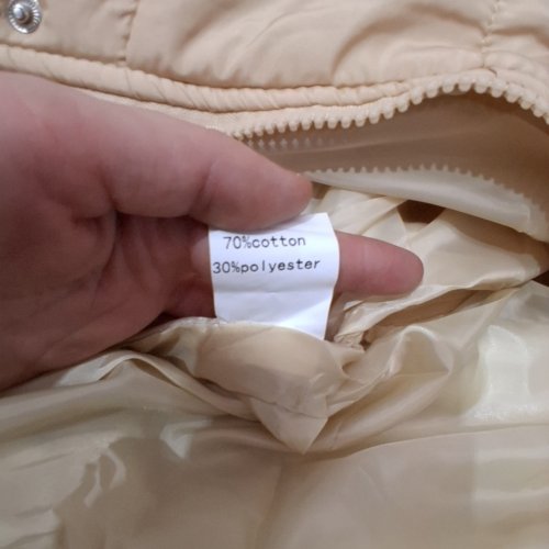 WOMEN'S LONG SLEEVELESS HOODED PUFFER FULL ZIP UP VEST JACKET - LARGE/EXTRA LARGE - BEIGE image 4