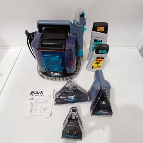 SHARK PORTABLE STAIN STRIKER CARPET CLEANER & UPHOLSTERY CLEANER WITH 4 CLEANING TOOLS - GREY/BLUE (MODEL: PX202BRN) image 5