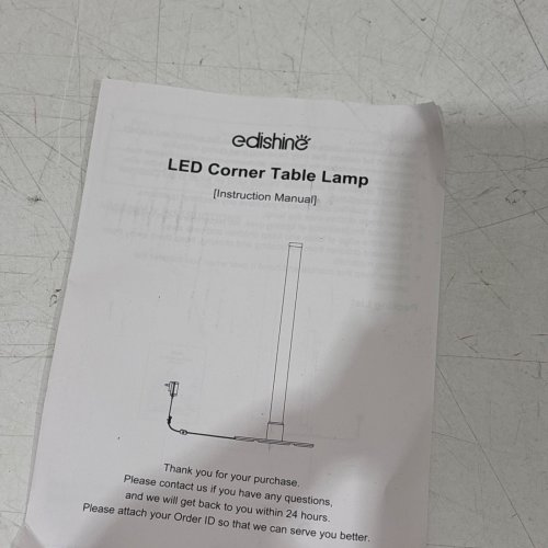 EDISHINE LED CORNER TABLE LAMP- 3 DIMMABLE COLOR TEMPERATURE, TOUCH CONTROLLER - 2700-6500K -BLACK (MODEL: HLTL12U) image 2