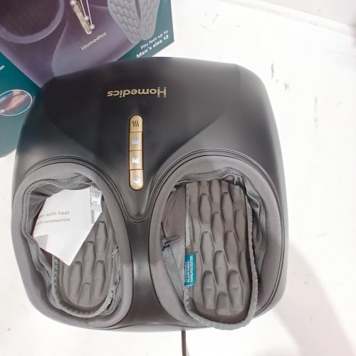 HOMEDICS SHIATSU AIR FOOT MASSAGER WITH HEAT - FITS UP TO MEN'S SIZE 13 - BLACK (MODEL:2757914) image 2