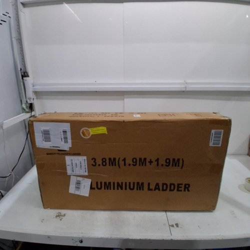 BOWEITI 2-IN-1 TELESCOPING LADDER/AFRAME - 330LBS MAX/CAP - 12.5FT - STEEL image 2