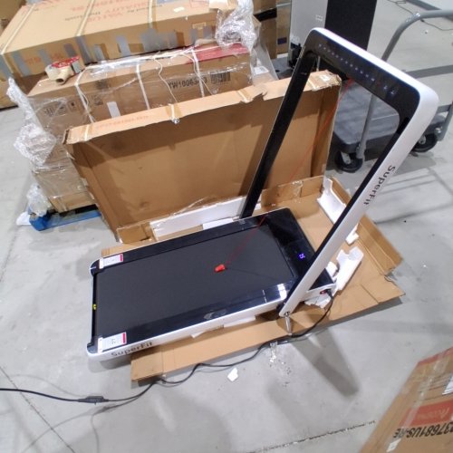 COSTWAY SUPERFIT FOLDING TREADMILL WITH REMOTE - APP SPEAKER - LED DISPLAY - 2.25 H/P WITH 7.5MPH TOP SPEED - WHITE (MODEL: SP37591SH-WH) image 3