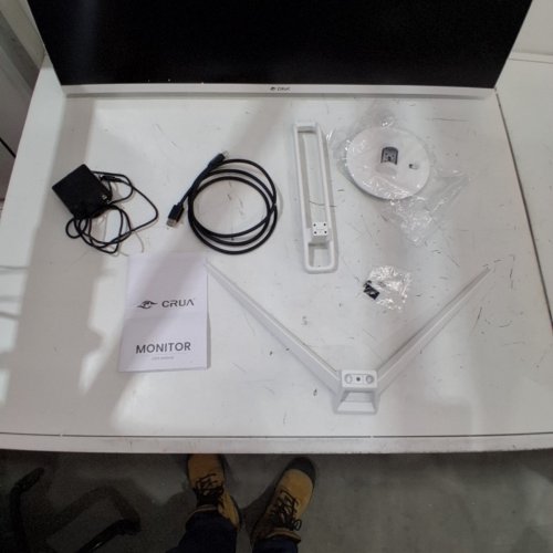 CRUA ULTRAWIDE GAMING MONITOR WITH BUILT-IN SPEAKERS - 34" - 165HZ - WHITE (MODEL: CR340D) image 4