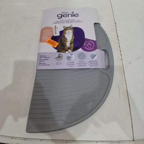 LITTER GENIE LITTERLOCKER CAT LITTER CATCHING MAT - 23" X 21" - GREY - (MODEL: LLM-CA-LGR12) image 2