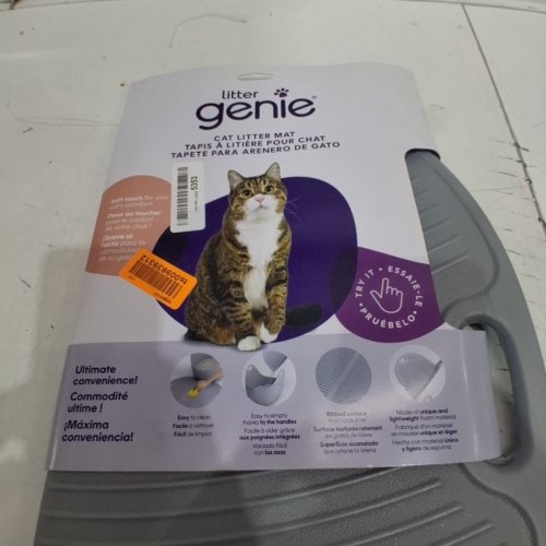 LITTER GENIE LITTERLOCKER CAT LITTER CATCHING MAT - 23" X 21" - GREY - (MODEL: LLM-CA-LGR12) image 3