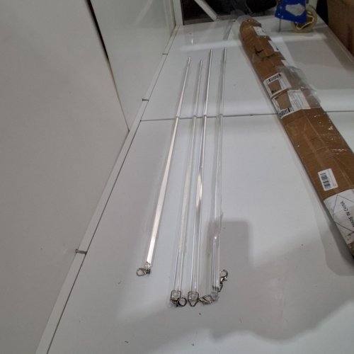 4PC QWORK ACRYLIC CURTAIN PULL RODS - 36"/40" - CLEAR image 3