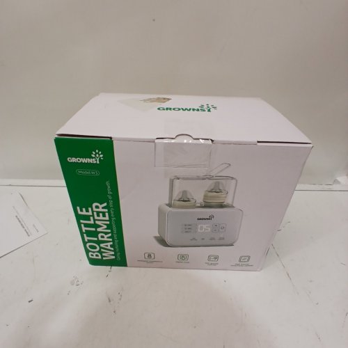 GROWNS BABY BOTTLE WARMER - 8-IN-1 FAST MILK WARMER W/ TIMER - BREASTMILK OR FORMULA - FITS 2 BOTTLES - MULTIPLE CONTROLS - WHITE (MODEL:W3) image 4