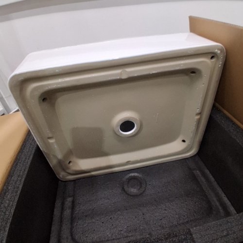 DECORAPORT CERAMIC ABOVE COUNTER BASIN SINK, 24"X14"X4", WHITE (MODEL: CL-1320) image 3