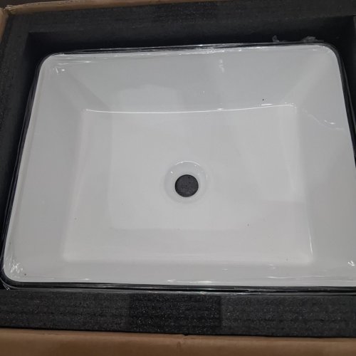 DECORAPORT CERAMIC ABOVE COUNTER BASIN SINK, 24"X14"X4", WHITE (MODEL: CL-1320) image 4