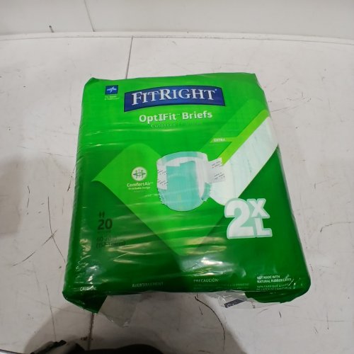 20PK FITRIGHT EASY FLEX STRETCH BRIEFS- 2XL - WHITE image 2