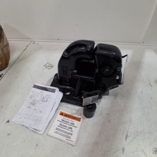 BUYERS PRODUCT 50-TON AIR COMPENSATED 6-HOLE MOUNT PINTLE HOOK WITH AIR BRAKE CHAMBER PLUNGER, 2-3/8" - 3" LUNETTE HOLD, BLACK (MODEL:PH50AC) image 2
