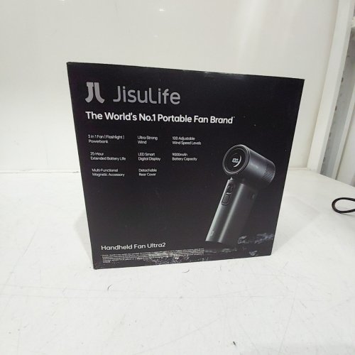 JISULIFE HANDHELD RECHARABLE FAN ULTRA 2 - WITH FLASHLIGHT - 100 SPEED GEARS - 9000MAH BATTERY - 18W POWER BANK- GREY image 6