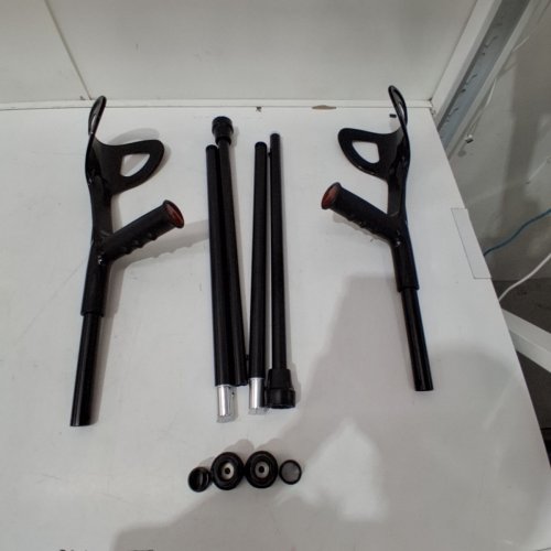 2PK ADULTS FOREARM CRUTCHES - 30.7"-39.4" - BLACK image 2