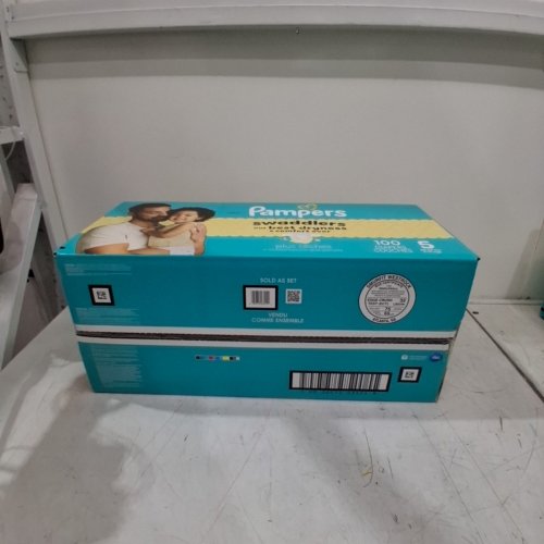 100PK PAMPERS SWADDLERS UP TO 100% LEAKPROOF BABY DIAPERS - SIZE 5 image 4