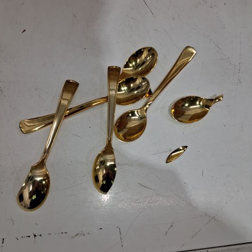 700PC DINNERWARE SET FOR WEDDING, PARTY, EVENT, 100 PLACE SETTINGS - GOLD/WHITE image 4