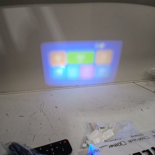 GKLPO PROFESSIONAL MINI VIDEO PROJECTOR WITH SCREEN, WIFI, AND BLUETOOTH - WHITE (MODEL: DR06) image 3