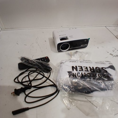 GKLPO PROFESSIONAL MINI VIDEO PROJECTOR WITH SCREEN, WIFI, AND BLUETOOTH - WHITE (MODEL: DR06) image 4