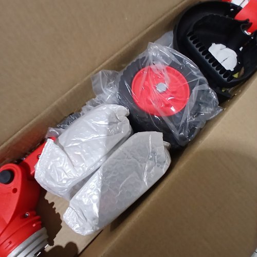 HEJUNRY CORDLESS 3-IN-1 ELECTRIC WEED WACKER - 21 V - RED (MODEL: HT-902) image 3