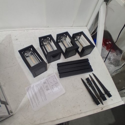 4PK GTX NATURALLY SOLAR POWERED 25LM PATHWAY LIGHTS - 4"X4"X23"- BLACK (MODEL: 1937955) image 3