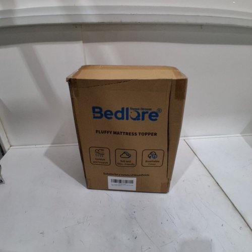BEDSURE SLEEP SOLUTIONS COTTON QUILTED MATTRESS TOPPER COVER PAD WITH FITTED SKIRT - KING - WHITE image 2