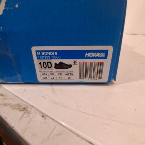 MEN'S HOKA BONDI 8 RUNNING SHOES - 10D - BLACK (STYLE:1127953) image 2
