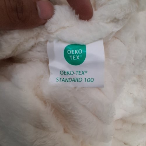 FLUFFY SOFT FLEECE PLUSHY BLANKET - QUEEN - 90" X 90" - CREAM/BEIGE image 3