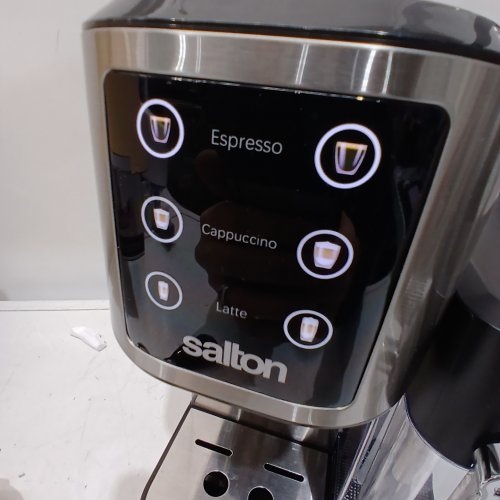 SALTON 3-IN-1 ESPRESSO MACHINE WITH MILK FROTHER - BLACK/STAINLESS STEEL (MODEL: EX2152) image 2