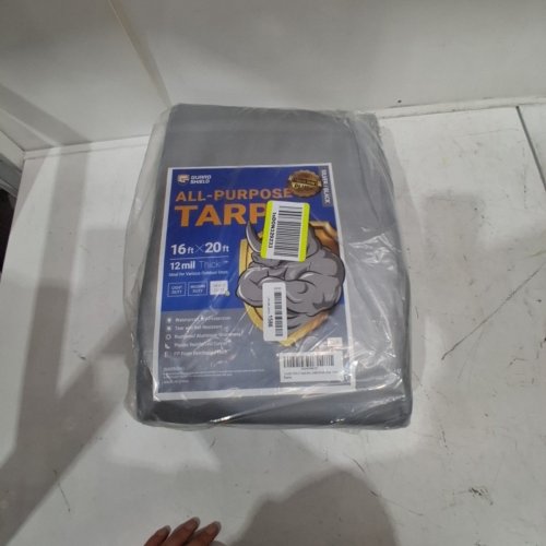 GUARD SHIELD HEAVY DUTY WATERPROOF ALL-PURPOSE TARP - 16FT X 20FT - SILVER image 2