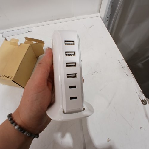 6-PORT USB CHARGER - 100-240 V - WHITE (MODEL: Y006/QC66) image 2