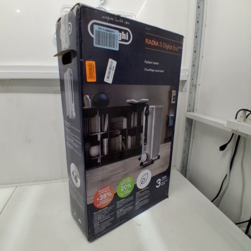 DELONGHI RADIAS OIL FILLED RADIATOR, ECO DIGITAL FULL ROOM RADIANT ELECTRIC SPACE HEATER - LIGHT GREY (MODEL:TRRS0715ECA) image 5