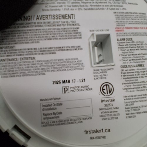 BRK FIRST ALERT HARDWIRED SMOKE AND CARBON MONOXIDE ALARM WITH LED STROBE - WHITE (MODEL: SMCO110LED-AC) image 6
