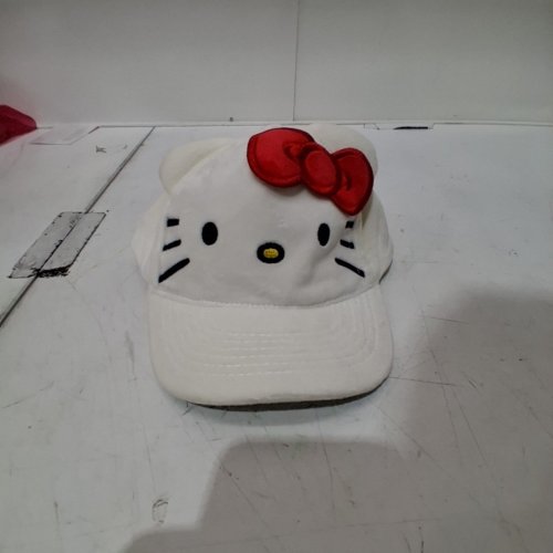 TODDLER'S HELLO KITTY FUZZY BASEBALL CAP - SIZE 2-3X - WHITE (MODEL: HKGH0021CN) image 2