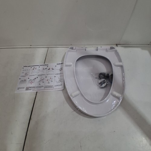 MOKUKII ELONGATED TOILET SEAT, WITH QUICK-ATTACH HARDWARE AND HEAVY DUTY SOFT CLOSE - ROUNDED - - 18.5" - WHITE (MODEL:‎MK308CDA-WHITE) image 2
