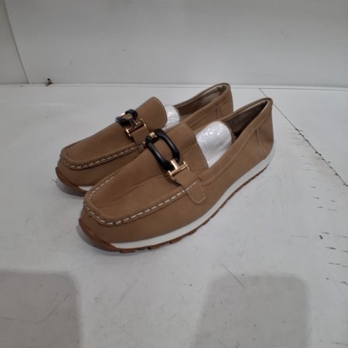 MEN'S HORSEBIT LOAFER SHOES WITH SPORT SHOESOLE - 9.5 - TAN image 2