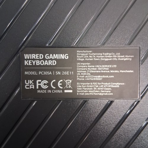 T-DAGGER USB WIRED GAMING KEYBOARD - RGB BACKLIT, BLUE SWITCHES - BLACK (MODEL: PC305A) image 3