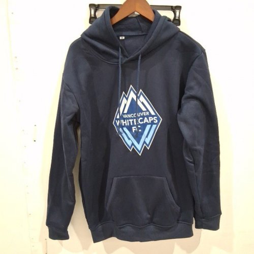 MEN'S VANCOUVER WHITECAPS FC HOODIE - MEDIUM - NAVY BLUE/WHITE image 2