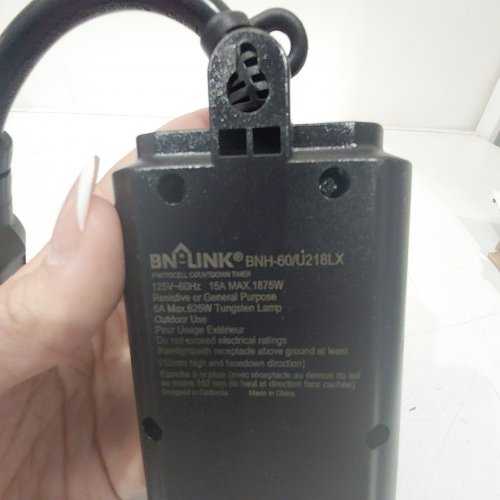 BN-LINK OUTDOOR 24 HOUR WATER RESISTANT PHOTOELECTRIC COUNTDOWN TIMER - 125 V, 15A, 1875W - BLACK (MODEL: BNC-60/U218LX) image 3