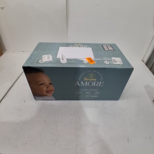 82PK PAMPERS AMORE ABSORBENT FRAGRANCE FREE DIAPERS - SIZE 1 - WHITE image 2