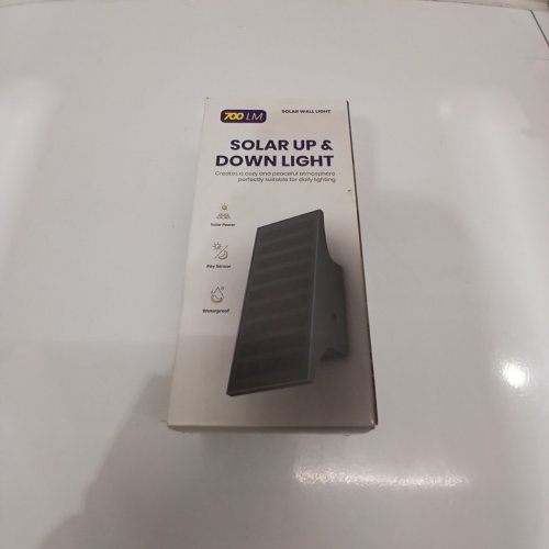 SOTTLOT SOLAR UP & DOWN WALL SCONCE SECURITY LIGHT - 700 LM - BLACK image 4