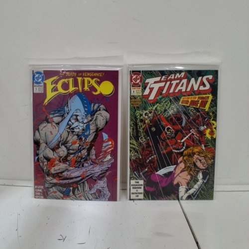 4 ASSTD NOW, AND DC COMIC BOOKS - GREEN HORNET #8, HAWKWORLD #29, TEAM TITANS #4, ECLIPSO #3- VARIOUS AUTHORS image 3