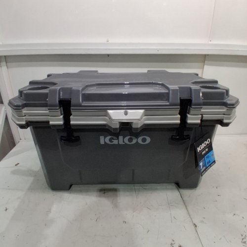 IGLOO IMX 70 RUBBERIZED LATCHES COOLER - 70QT - GREY/BLACK (MODEL: 0S-IM723A) image 2