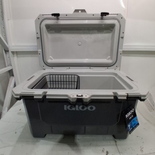 IGLOO IMX 70 RUBBERIZED LATCHES COOLER - 70QT - GREY/BLACK (MODEL: 0S-IM723A) image 3